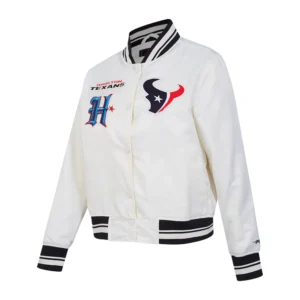 Womens houston texans retro classic full snap satin
