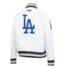 Womens los angeles dodgers city ransom white satin jacket