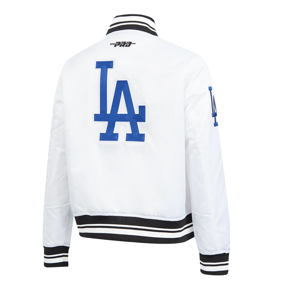 Womens los angeles dodgers city ransom white satin jacket