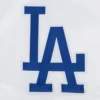 Womens los angeles dodgers city ransom white satin varsity patch