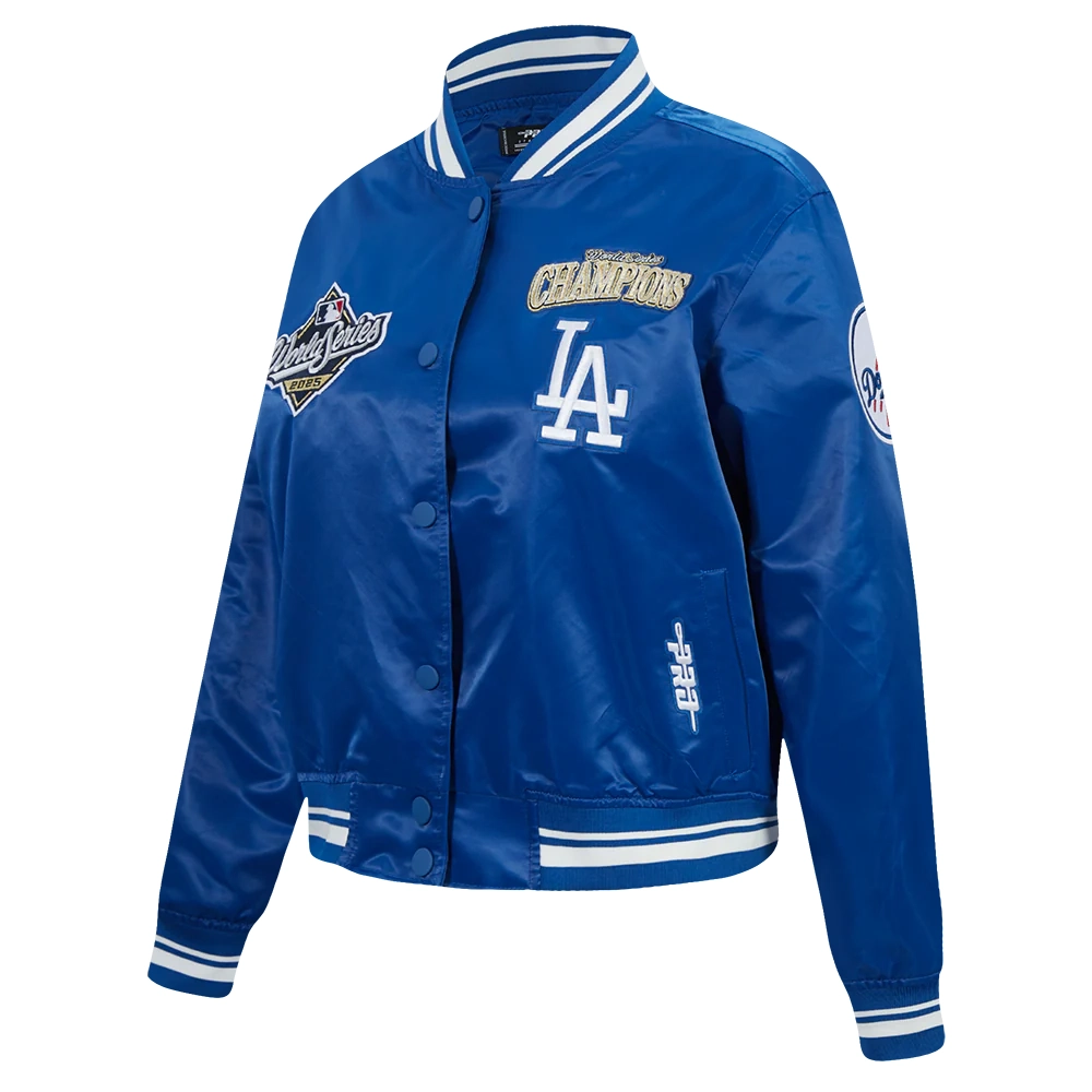Womens los angeles dodgers world series 2025 satin jacket