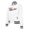Womens los angeles lakers city ransom white jacket 1