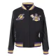 Womens los angeles lakers city ransom wool leather varsity jacket