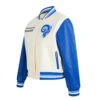 Womens los angeles rams retro classic wool leather jacket