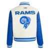 Womens los angeles rams retro classic wool varsity jacket