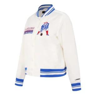 Womens new england patriots retro classic full snap satin