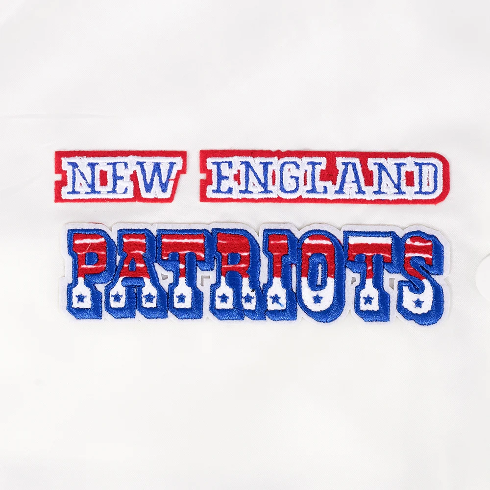 Womens new england patriots retro classic full snap satin team patch logo