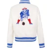 Womens new england patriots retro classic satin jacket