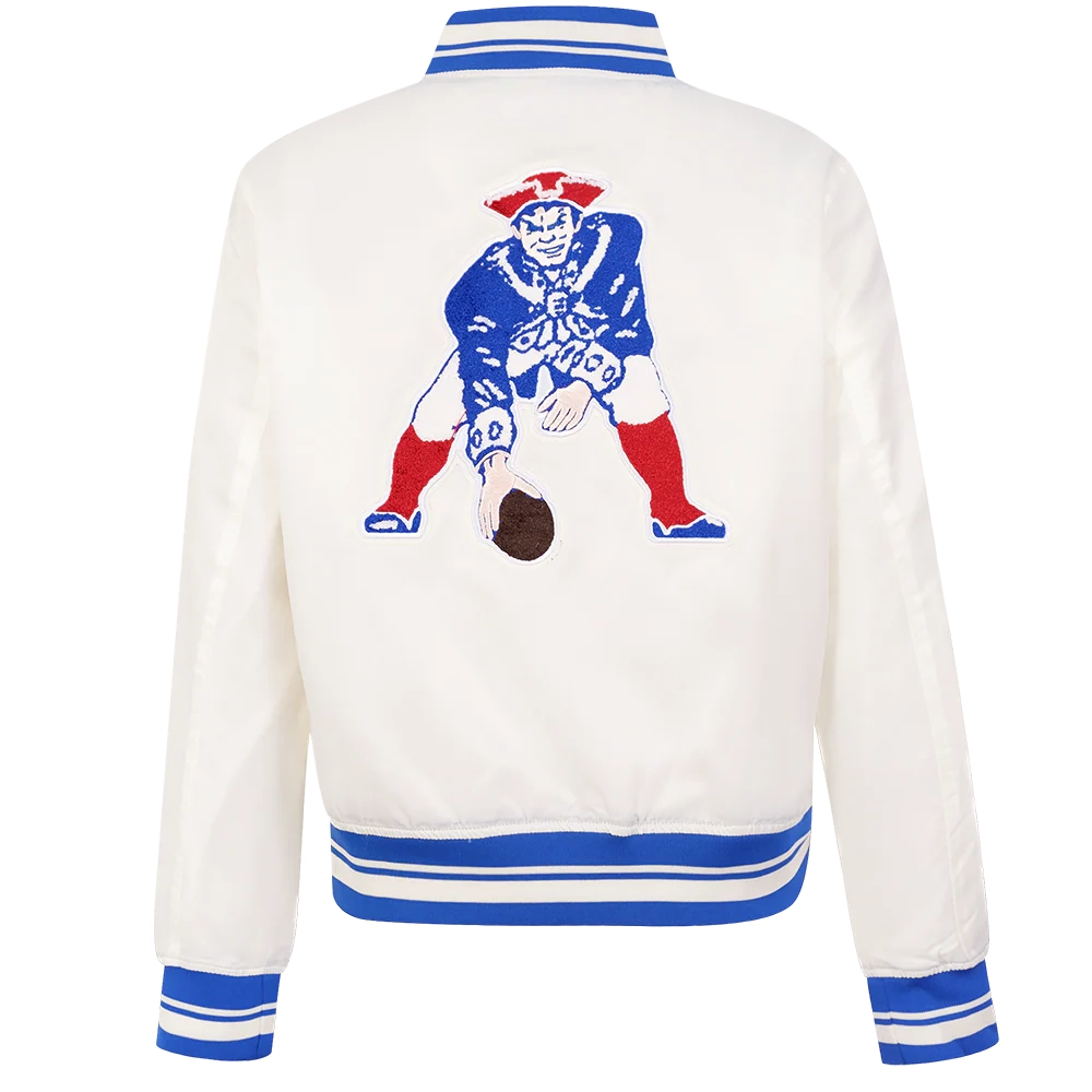 Womens new england patriots retro classic satin jacket