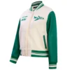 Womens new york jets retro classic wool leather jacket