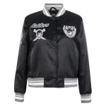 Oakland Raiders Women's Retro Classic Black Satin Jacket