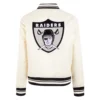 Womens oakland raiders retro classic satin jacket