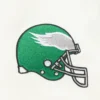 Womens philadelphia eagles retro classic full snap cream helmet patch logo