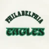 Womens philadelphia eagles retro classic full snap cream satin patch logo