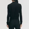 Womens slim fit black bomber jacket