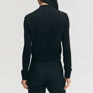 Womens slim fit black bomber jacket