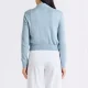 Womens slim fit light blue bomber jacket