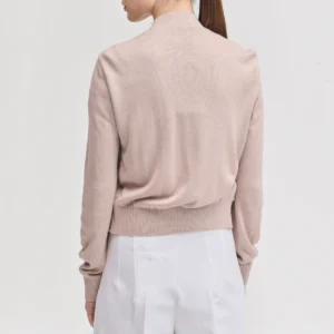 Womens slim fit pink bomber jacket