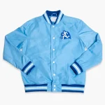 Xavier Musketeers Vintage Logo Sky Blue Satin Jacket