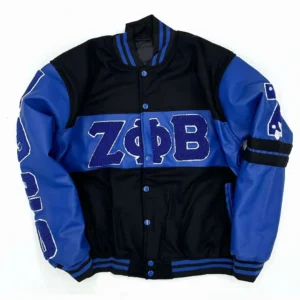 Zeta phi beta ole skool letterman wool leather varsity jacket 1