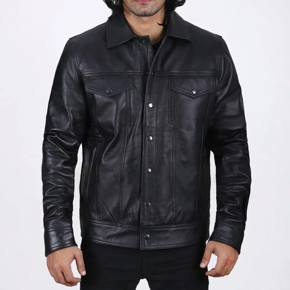 Adam demos sexlife black leather jacket