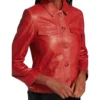 Andrea martin red leather jacket