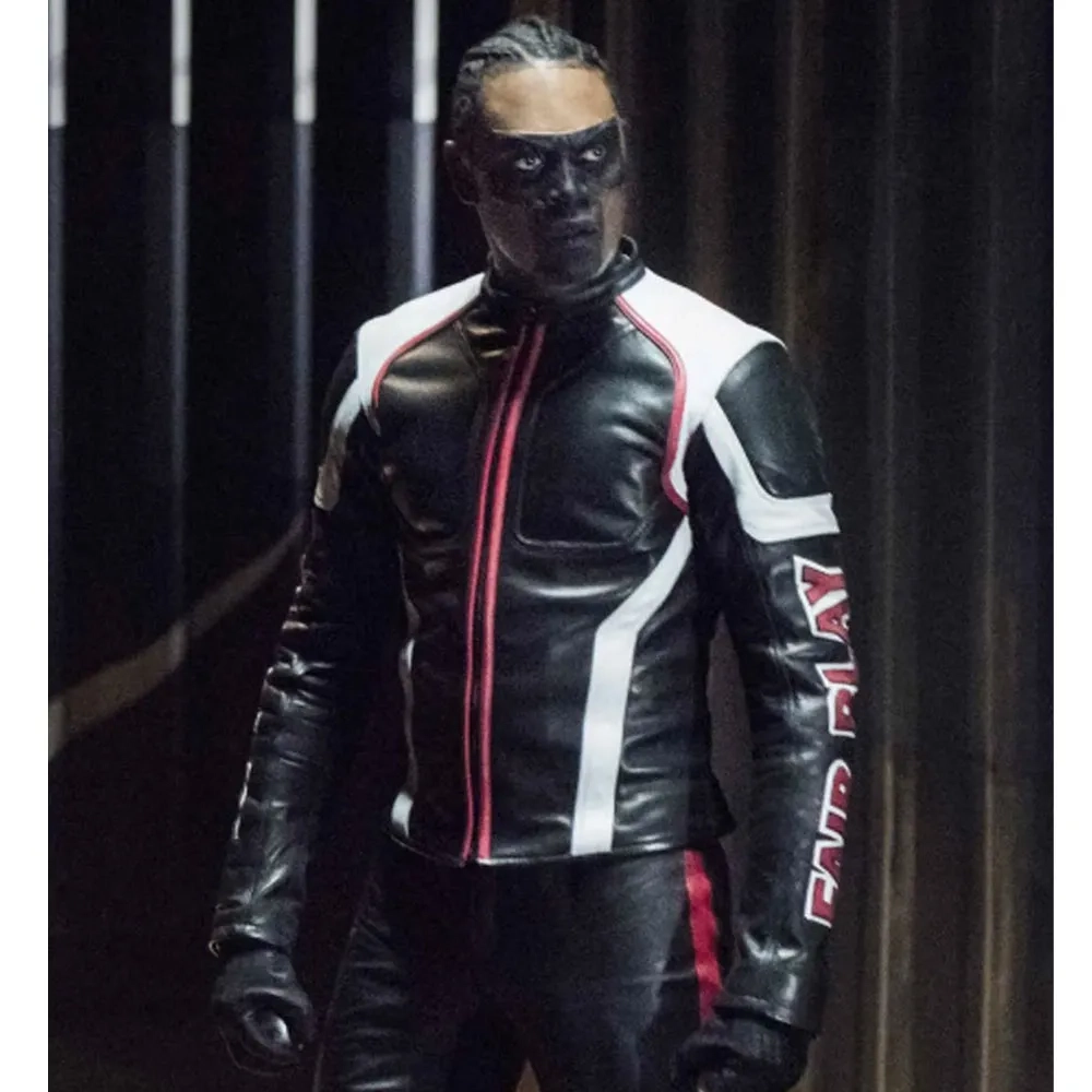 Arrow fairplay black leather jacket