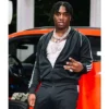 Bee crazy fredo bang black fleece track jacket