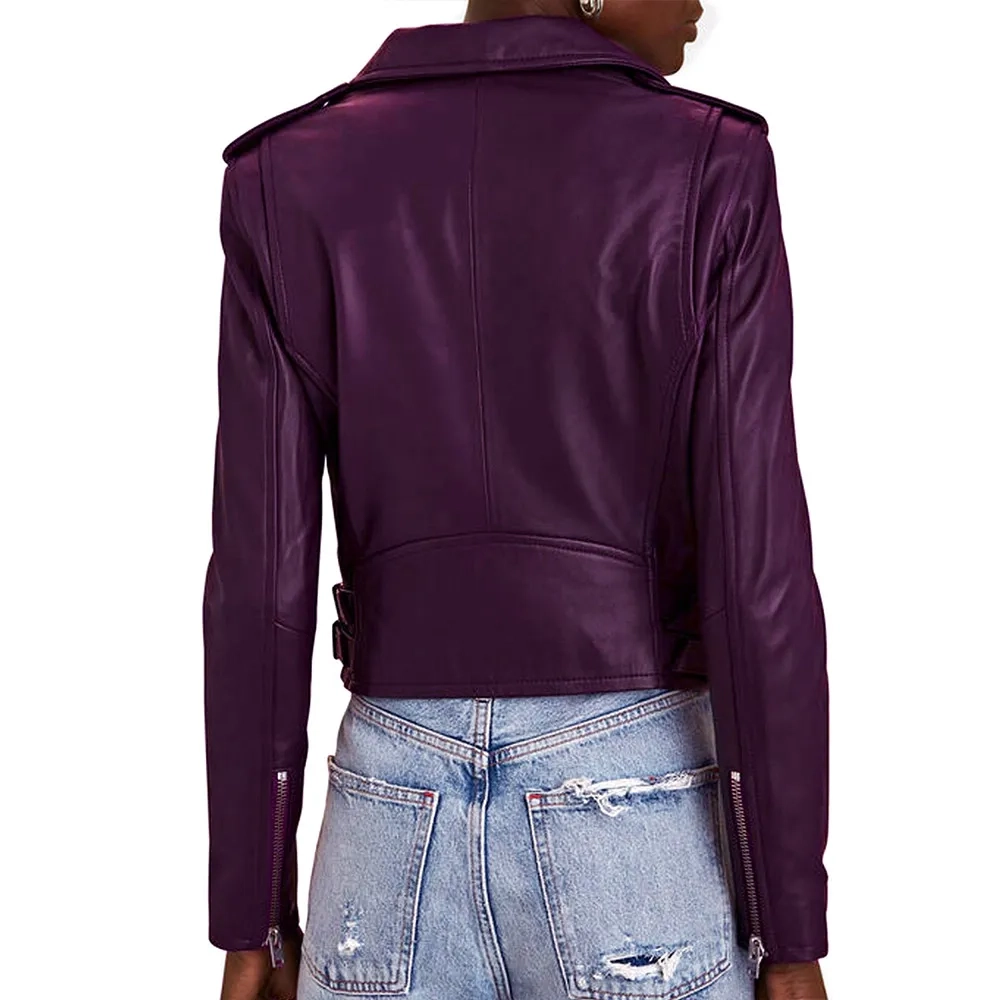 Big sky s03 plum leather jacket