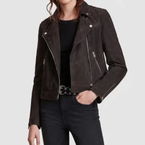 Blood treasure suede leather jacket
