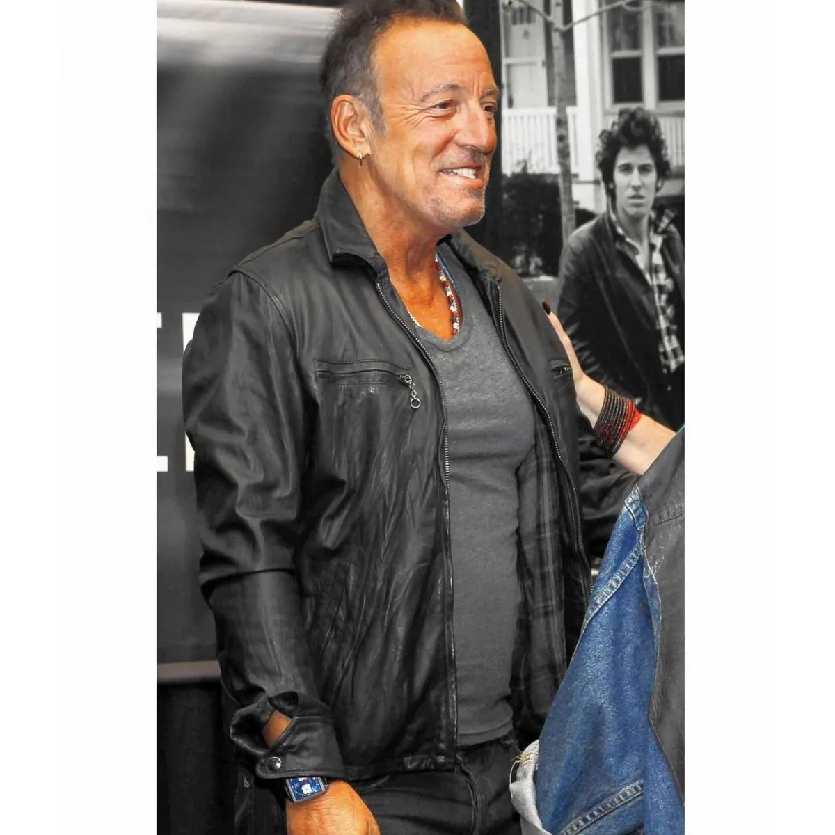 Bruce springsteen black leather jacket
