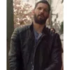 Casey deidrick wedding season black leather jacket