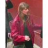 Christmas day game taylor swift leather jacket