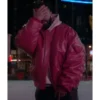 Drake pink leather jacket
