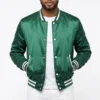 Drake satin varsity jacket