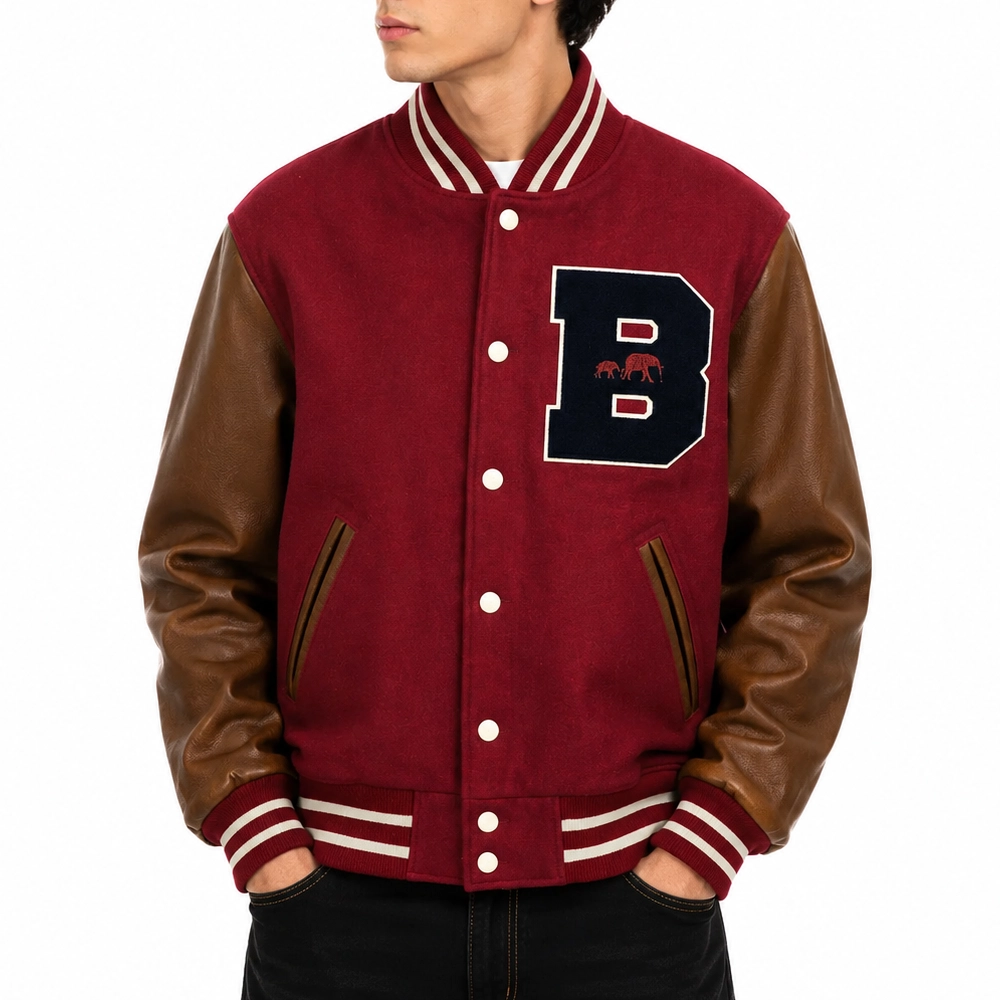 Echo kellum grand crew full snap letterman jacket