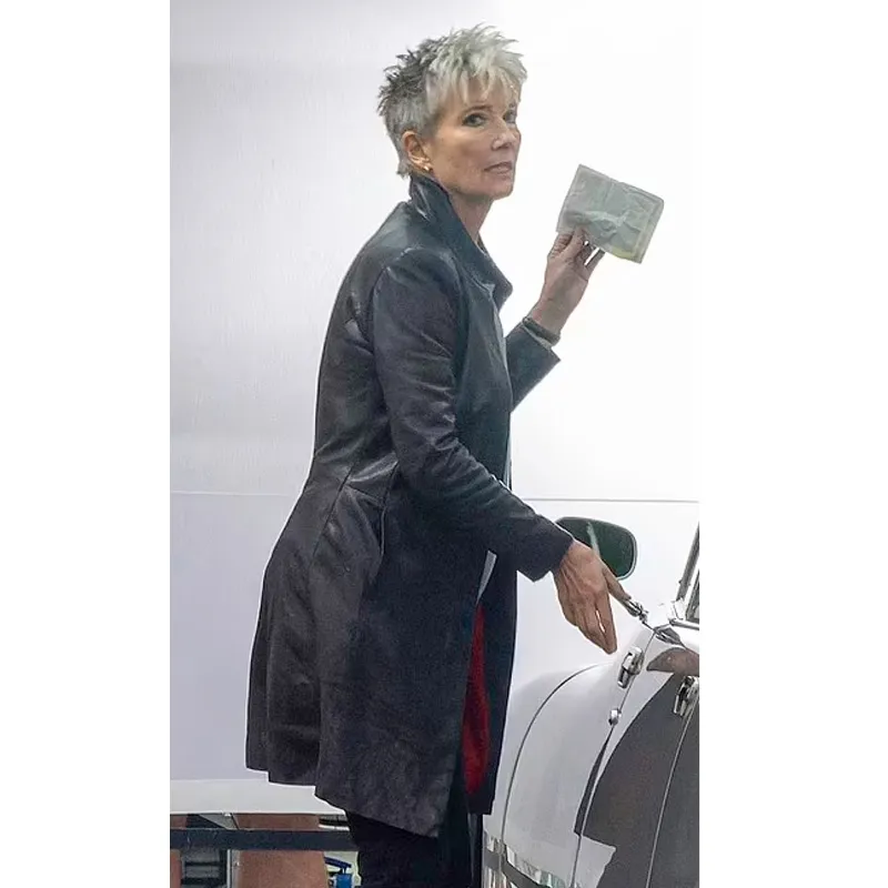 Emma thompson leather coat