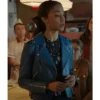 Erinn westbrook riverdale royal blue leather jacket