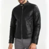 Evil mike colter black leather jacket