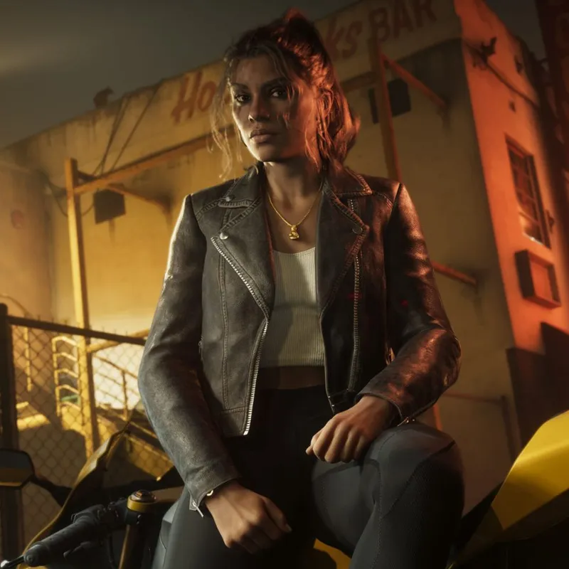 Gta vi lucia caminos black leather jacket