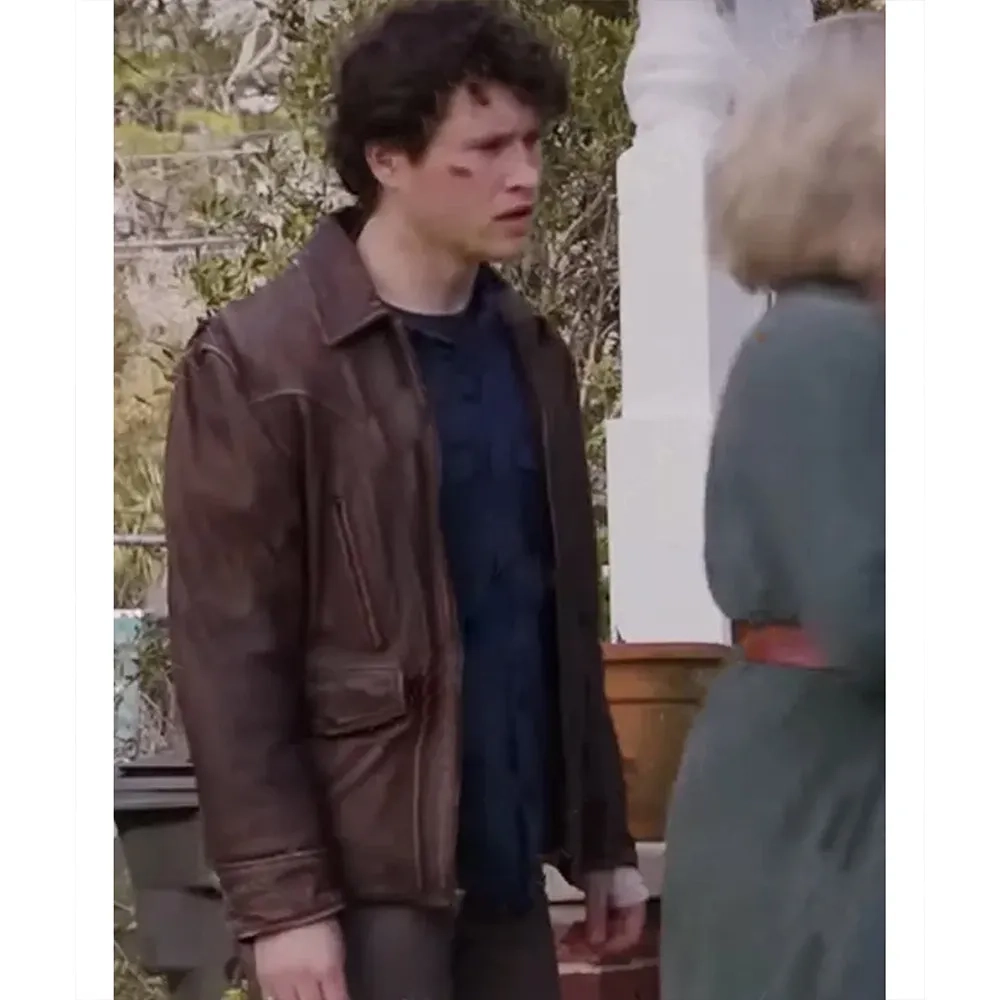 Halloween ends brown leather jacket