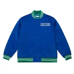 Hartford Whalers Heavyweight Royal Satin Varsity Jacket