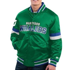 Hartford whalers home game green jacket