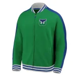 Hartford Whalers Green Track Fleece Jacket