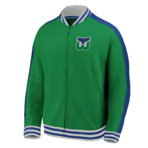 Hartford whalers track fleece jacket
