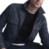 Hudson and rex s05 john reardon navy blue wool varsity jacket