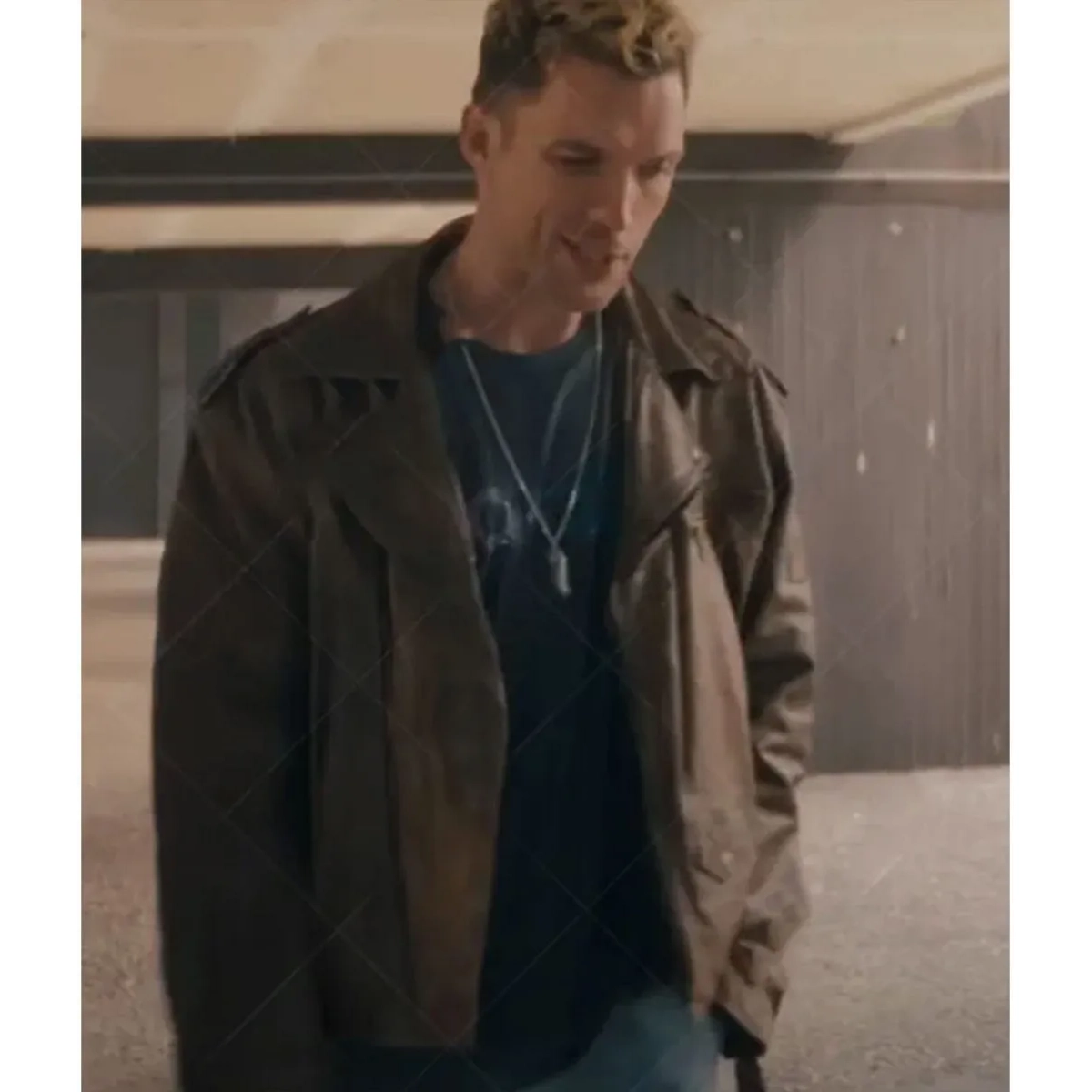 I used to be famous tom bacon brown leather jacket