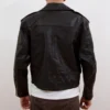 James crockett miami vice black leather biker jacket