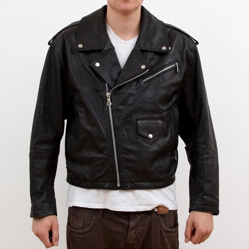 James crockett miami vice black leather jacket
