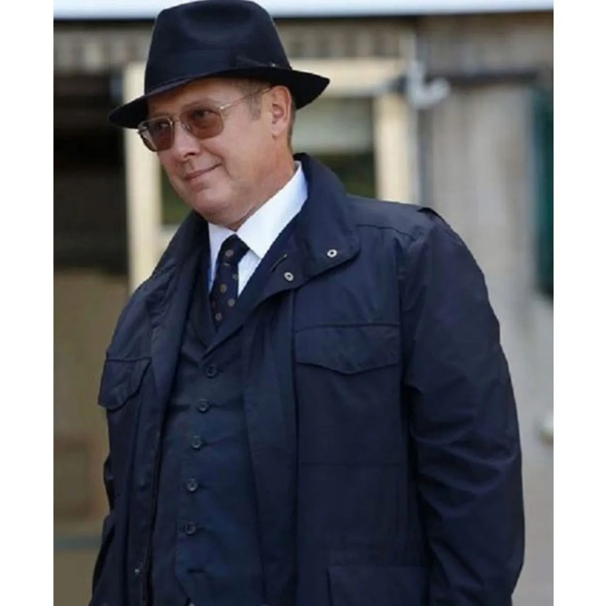 James spader the blacklist blue cotton jacket